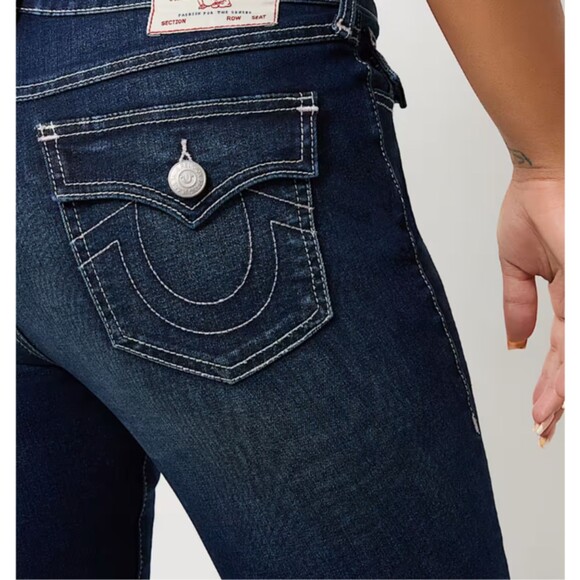 NWT $159 TRUE RELIGION WOMEN'S JEANS 29 BECCA EXPOSED BUTTON FLY BOOTCUT JEANS - Picture 4 of 16